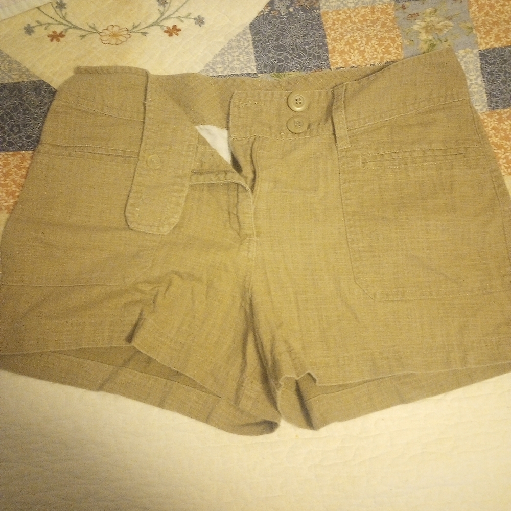 Allison Brittney Women's Light Brown Cargo Shorts